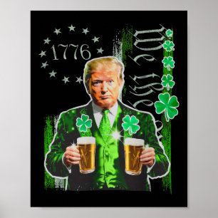 Poster Trump St Patrick Day We The People Us Drapeau Sham