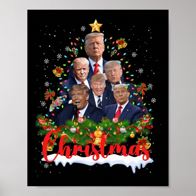 Poster Trump Supporter Christmas Tree Dream Daddy Home 45 (Devant)