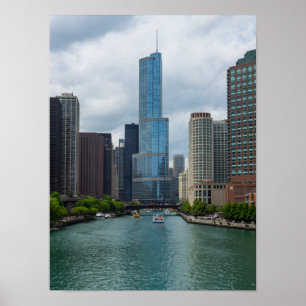 Poster Trump Tower Chicago River