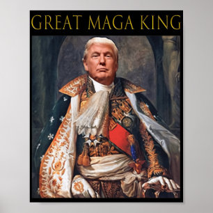 Poster Trump Ultra Maga King s'amuse à merveille