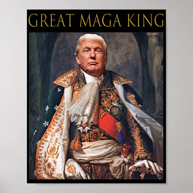 Poster Trump Ultra Maga King s'amuse à merveille (Devant)