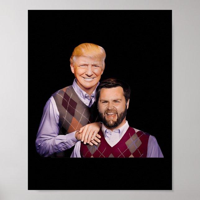 Poster Trump Vance 2024 Brothers Funny Parody Trump J D V (Devant)