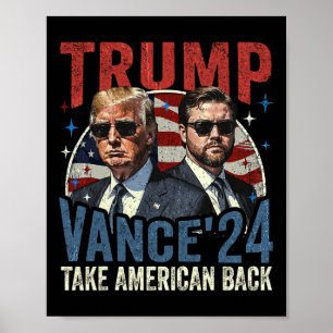Poster Trump Vance 2025 Donald Trump J.d. Vance Prenez l'