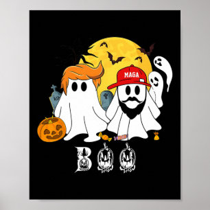 Poster Trump Vance Halloween Fantôme Boo Trump 2025