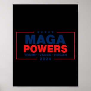Poster Trump Vance Hogan, Mega Powers