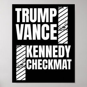 Poster Trump Vance Kennedy Échec et mat Élection Républic