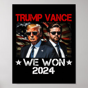 Poster Trump Vance Nous avons gagné Jour d'investiture 20