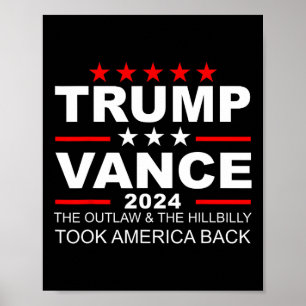 Poster Trump Vance Nous avons gagné Outlaw Hill a pris By