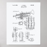 Trumpet 1939 Brevet d'art Livre blanc