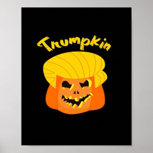 Poster Trumpkin Citrouille Halloween Design - Retro Sloga