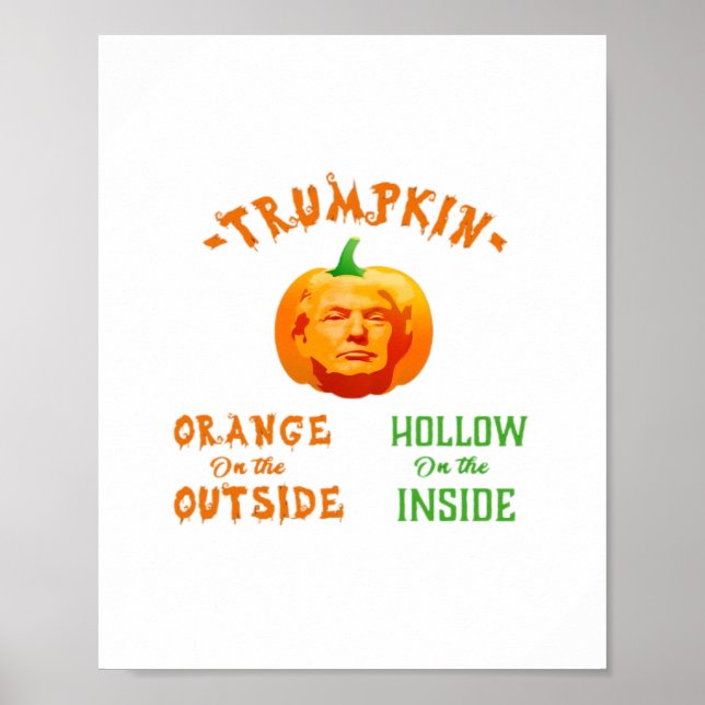 Poster Trumpkin drôle Halloween classique (Devant)