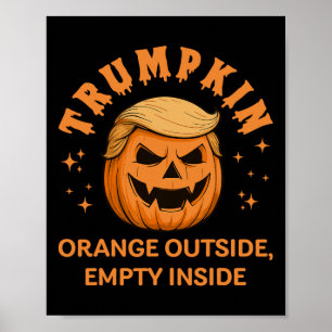 Poster Trumpkin Orange Dehors Vide À L'Intérieur De Funny