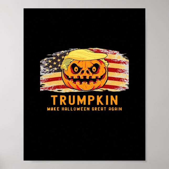 Poster Trumpkin rendre Halloween grand encore Drapeau amé (Devant)