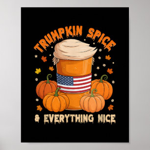Poster Trumpkin Spice Thanksgiving citrouille café Everyt