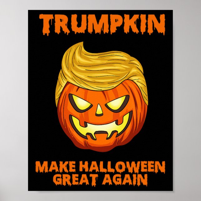 Poster Trumpkin Usa Rendre Halloween super encore drôle (Devant)