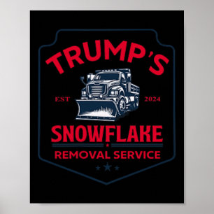 Poster Trump's Snowflake Removal Service Funny Trump 2024