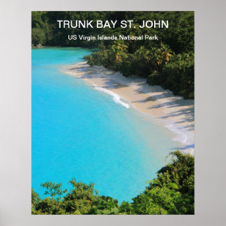 Poster Trunk Bay, St, John, USVI National Park