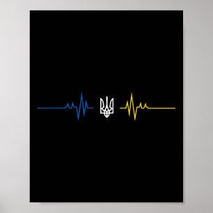 Poster Tryzoub ukrainien Drapeau de l'Ukraine Battement d