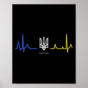Poster Tryzub Ukraine Drapeau Ukrainien Trident Zelensky