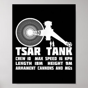 Poster Tsar Tank Russe Ww1 Expérimental Géant Tank