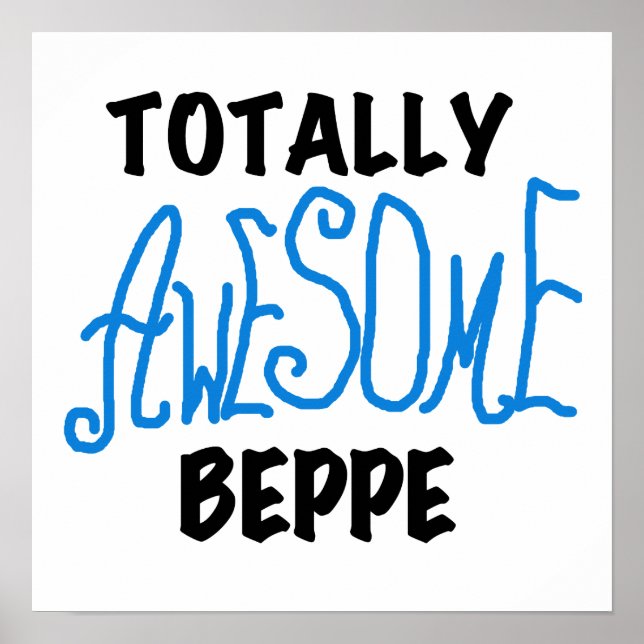Poster Tshirts et cadeaux de Beppe totalement géniaux (Devant)