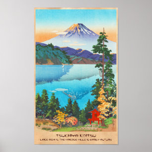 Poster Tsuchiya Koitsu Lake Ashi dans les collines de Hak