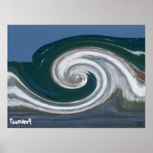 Poster Tsunami d'art Abstrait moderne !