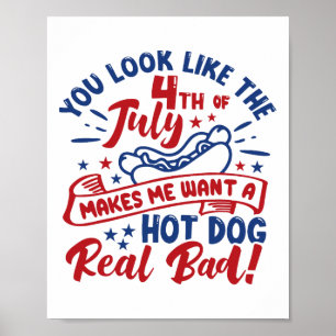 Poster Tu As L'Air 4 juillet Me Fait Vouloir Un Chien Cha