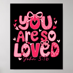 Poster Tu es aimé Saint Valentin Jean 316 Coquett chrétie