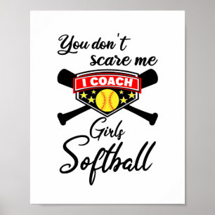 Poster Tu ne me fais pas peur J'Entraîne le softball aux 