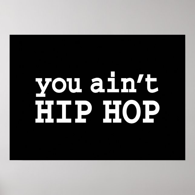 Poster tu n'es pas HIP HOP (Devant)