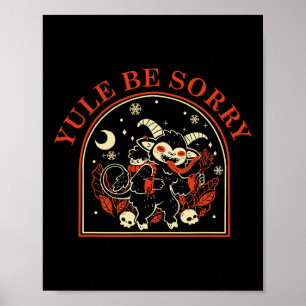 Poster Tu seras désolé Mignon Krampus Noël sombre Joyeux