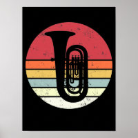 Tuba cadeau, joueur de tuba rétro, orchestre