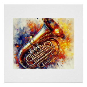 Poster Tuba vibrant, 