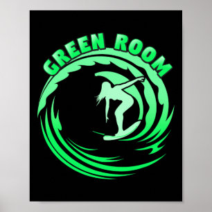 Poster Tubage de vague de surf sur la côte ouest Socal No