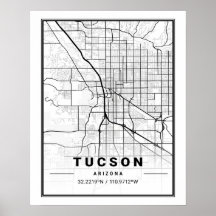 Tucson Arizona USA Travel City Carte