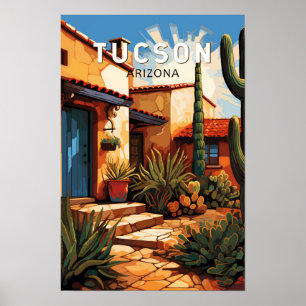 Poster Tucson Arizona Voyage Art Vintage