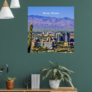Poster Tucson, Arizona vue pittoresque,