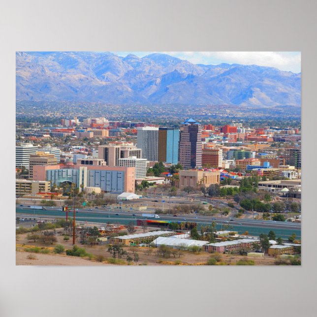 Poster Tucson City Skyline (Devant)