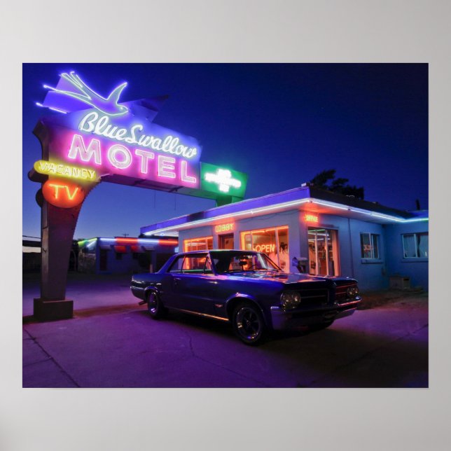 Poster Tucumcari, Nouveau-Mexique, États-Unis. Route 66 2 (Devant)