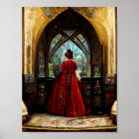Tudor femme en robe crimson
