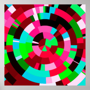 Poster Tuiles radiales