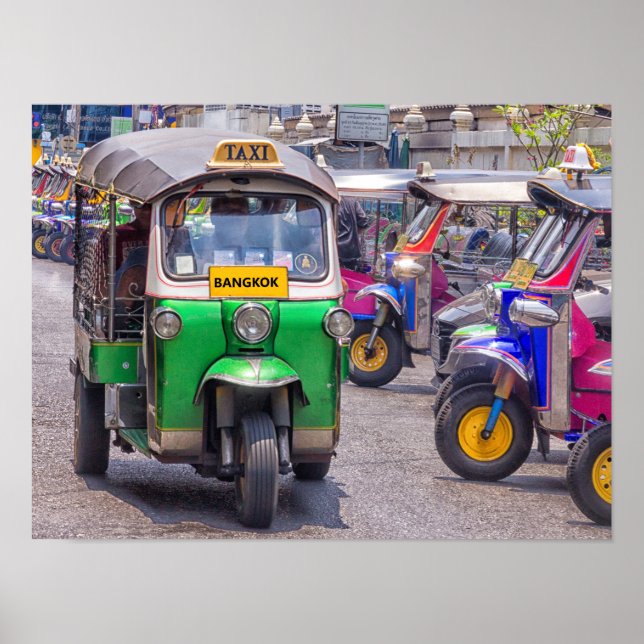 Poster Tuk tuk de Bangkok (Devant)