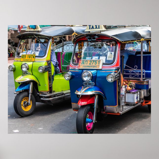Poster Tuk tuk de Bangkok (Devant)