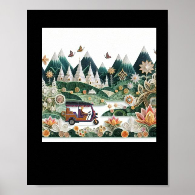 Poster Tuk Tuk Thaïlande #1 Sticker (Devant)