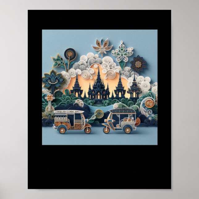 Poster Tuk Tuk Thaïlande #6 Sticker (Devant)