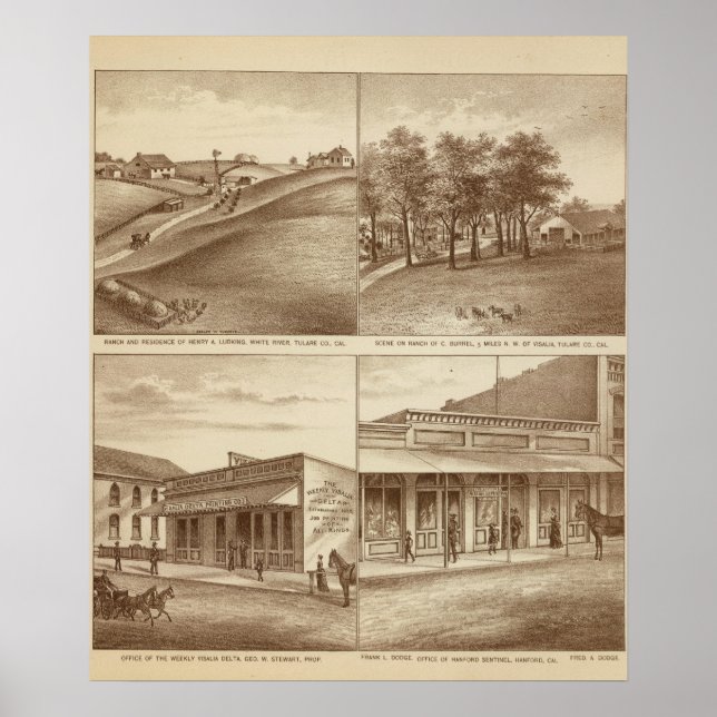 Poster Tulare Co ranch, bureaux (Devant)