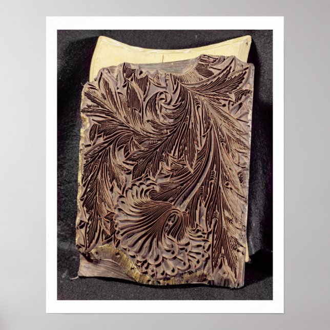 Poster Tulip design printing block, 1875 (Devant)