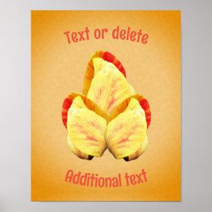 Poster Tulip Flowers Votre Texte Personnalisé