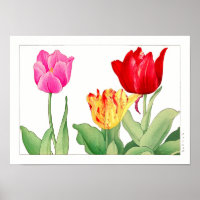 Tulipe, art de blocs de bois japonais